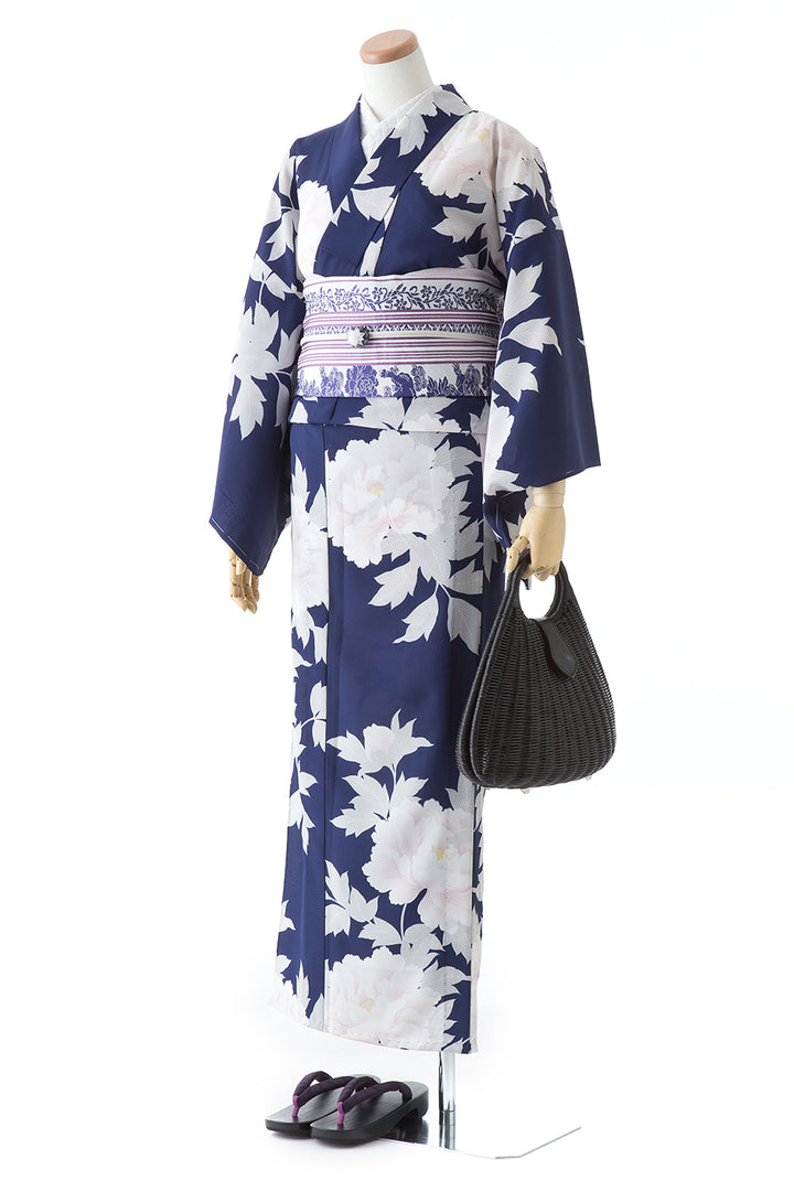 レディスゆかた/しろたえ牡丹