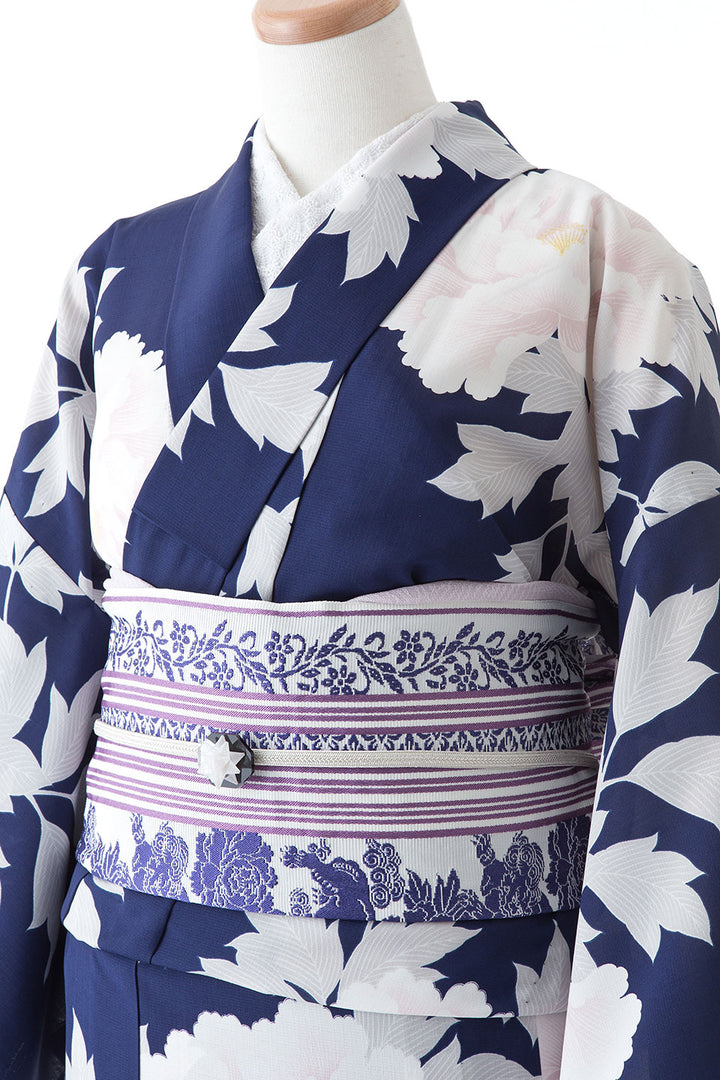 レディスゆかた/しろたえ牡丹