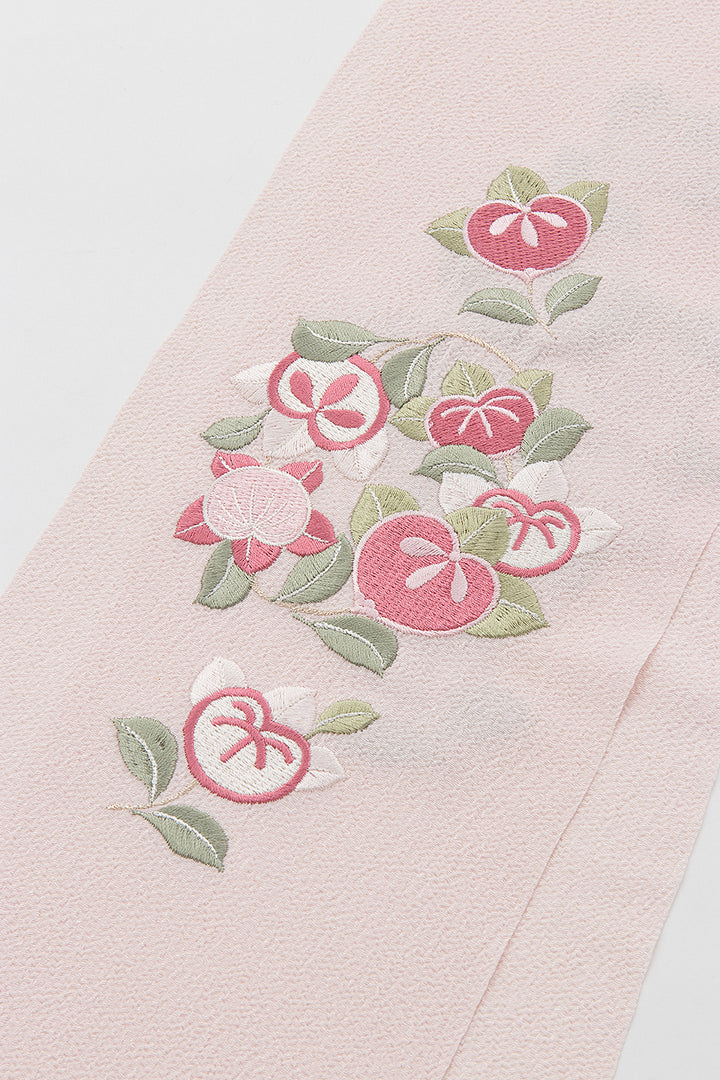 半衿/橘刺繍半衿