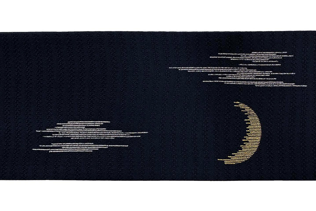 レディス刺繍半幅帯/月