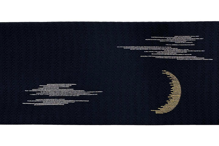 レディス刺繍半幅帯/月