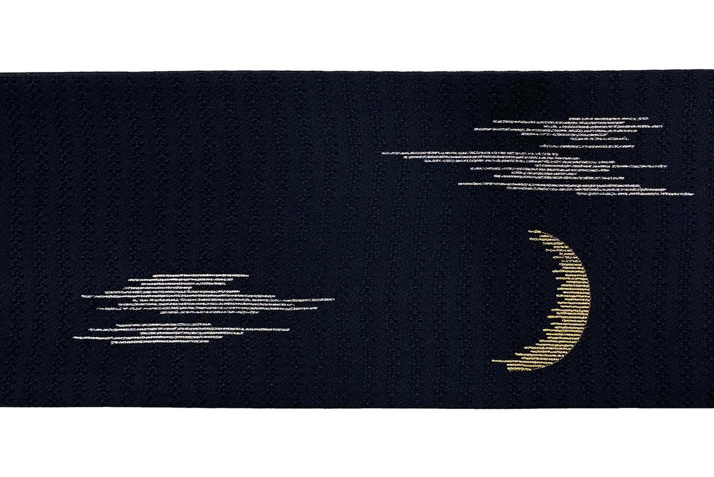 レディス刺繍半幅帯/月