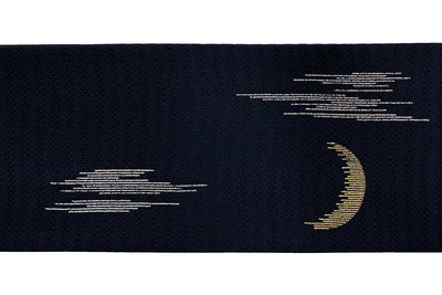 レディス刺繍半幅帯/月