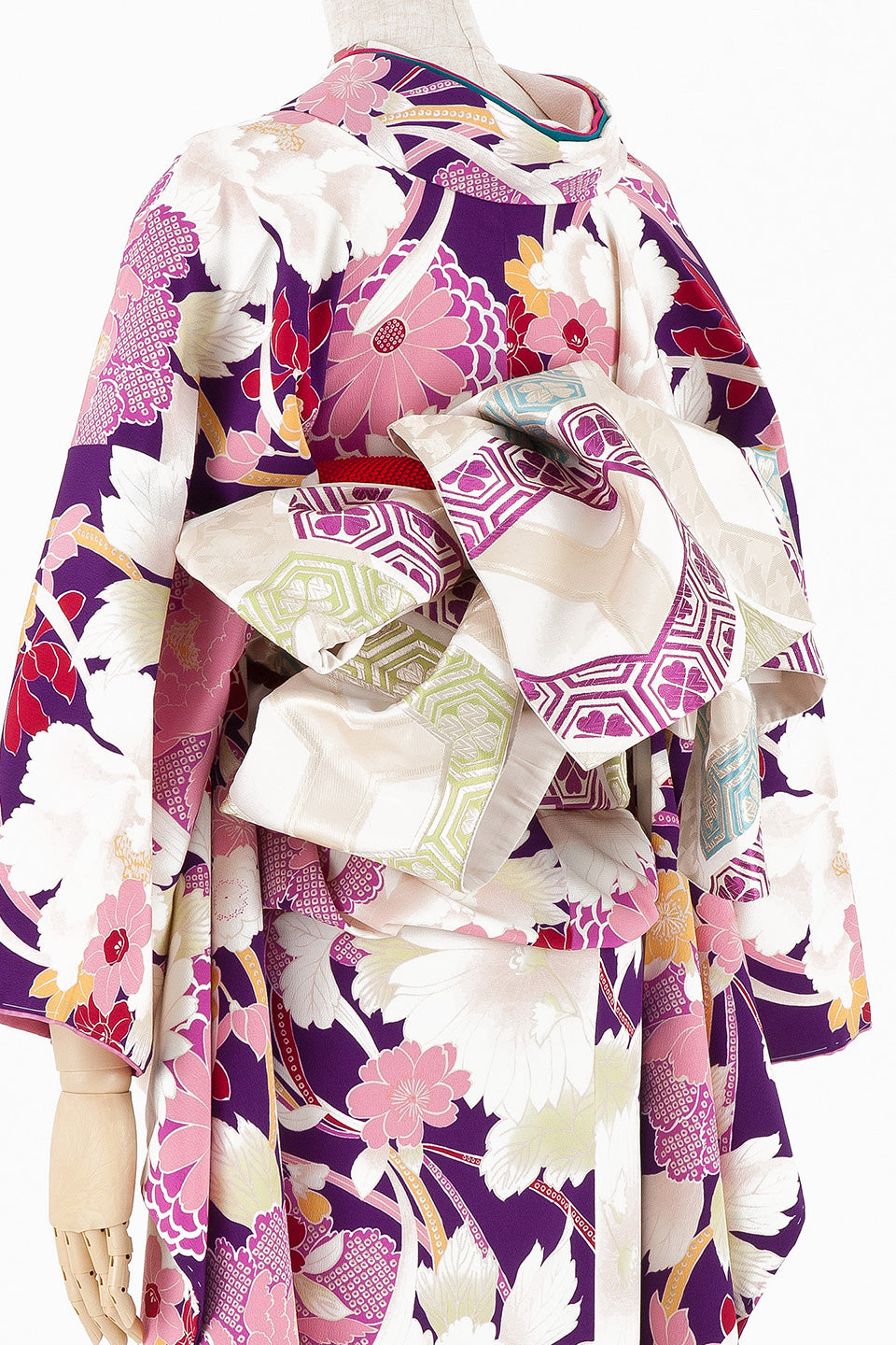 ピンク 八重桜 菊 牡丹 振袖 身丈158 振袖/牡丹に菊と桜 – 撫松庵公式通販サイト