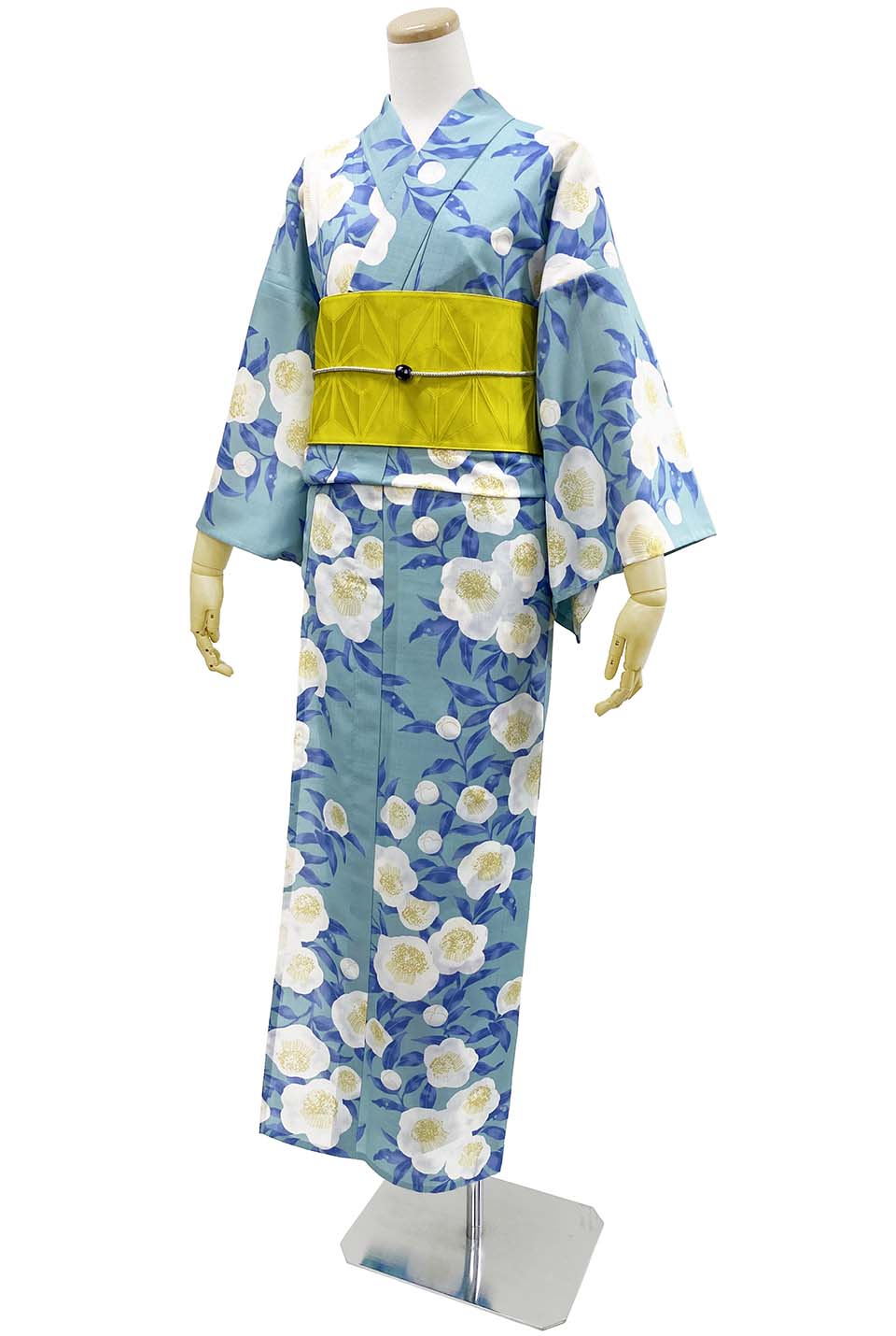 レディース浴衣　撫松庵　高級浴衣　ブルー レディス浴衣/茶の香 – 撫松庵公式通販サイト