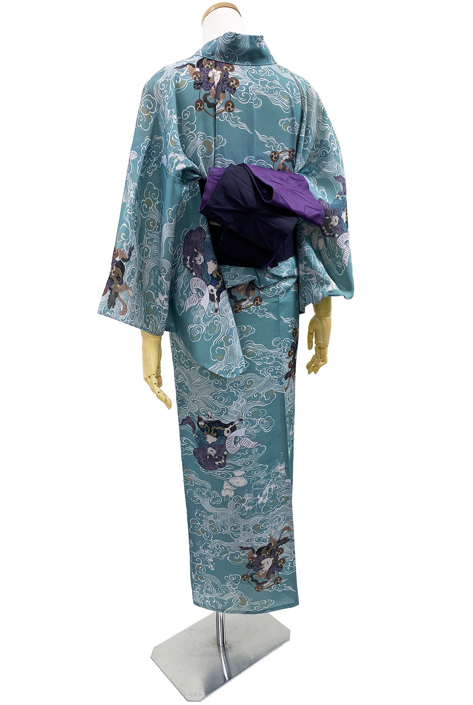 撫松庵　浴衣のみ　猫の風神雷神柄 レディス浴衣/風神雷神猫 – 撫松庵公式通販サイト