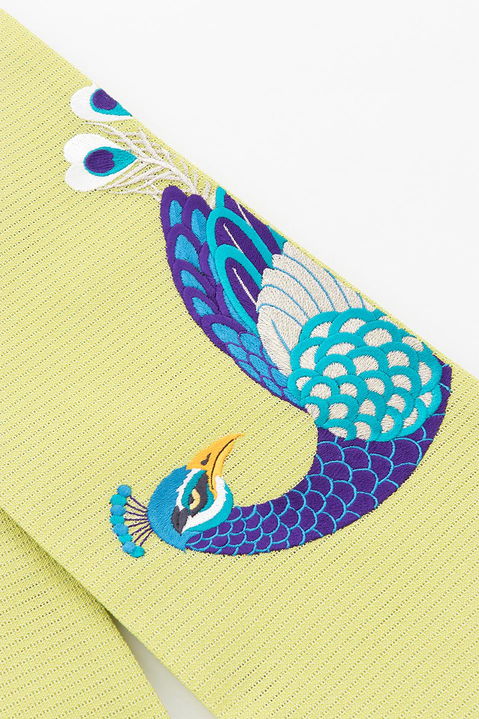 孔雀刺繍