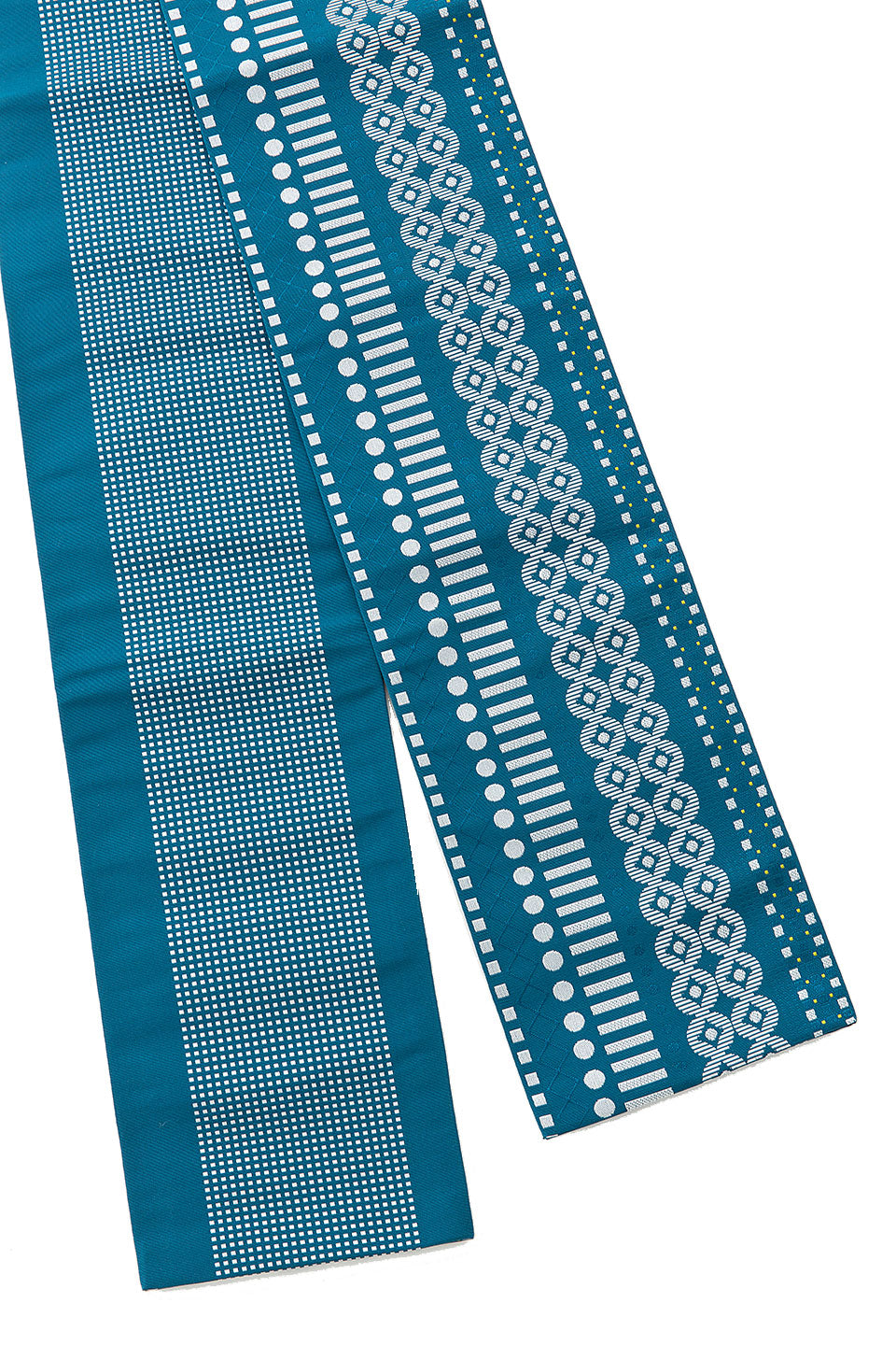 正絹袋帯七宝華文蜜柑色