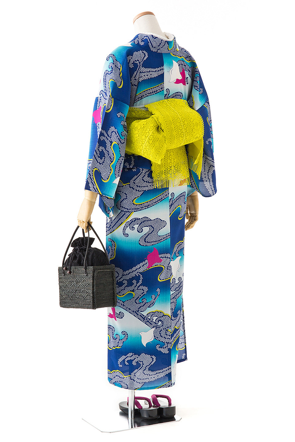 ビンテージ ゆかた 丈156 裄 71cm 良品 千鳥 青海波 浴衣 着物 昭和 楽天市場】浴衣 千鳥 柄の通販