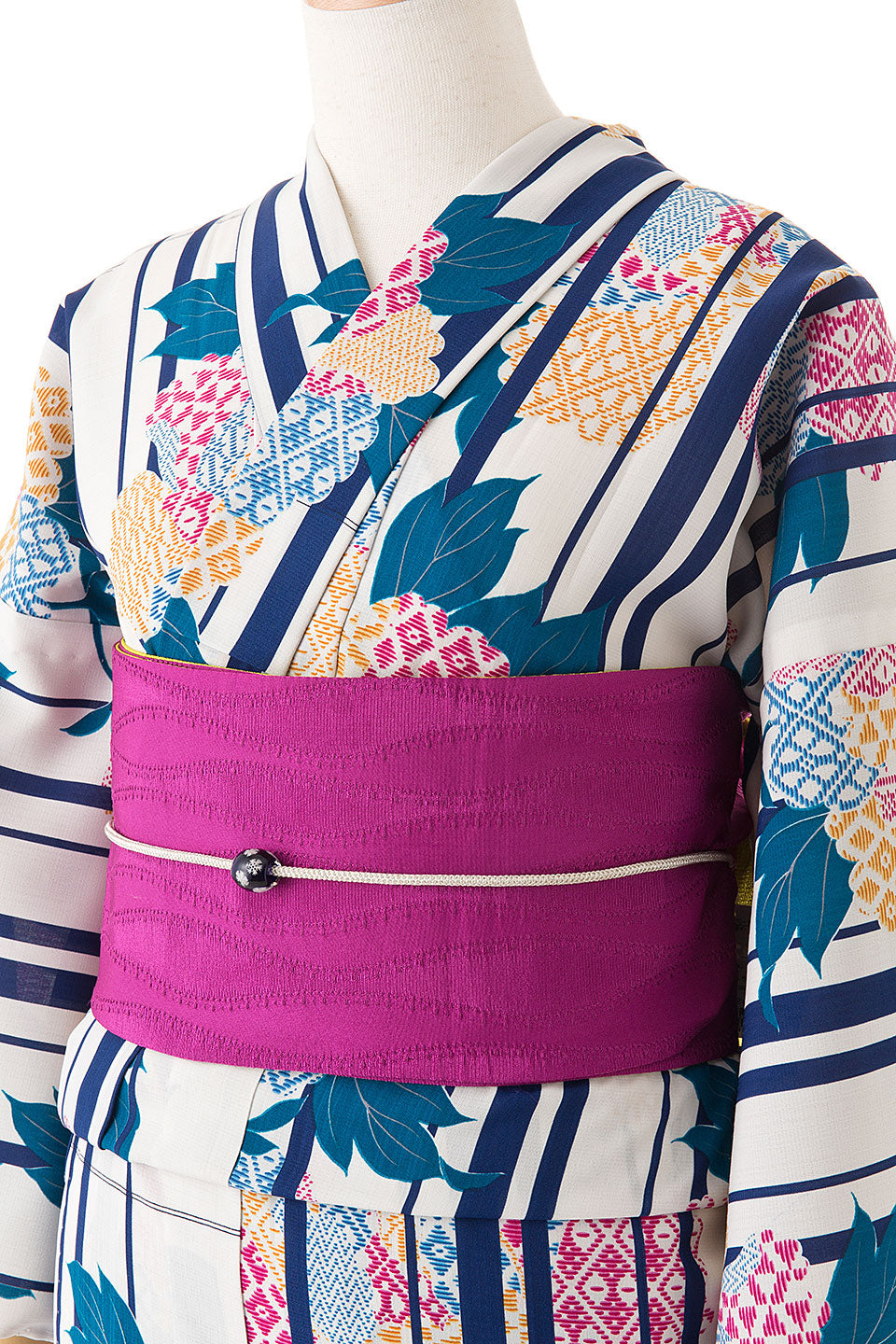 【大幅値下げ】撫松庵 刺し子牡丹〈紺〉 レディスゆかた/刺し子牡丹 – 撫松庵公式通販サイト