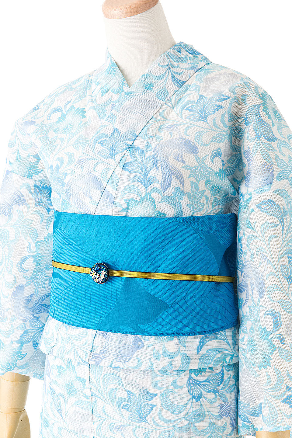 aka 新品 撫松庵 型染金魚 綿絽 洗える夏着物 小紋 浴衣 6211① レディスゆかた/型染金魚/綿絽 – 撫松庵公式通販サイト