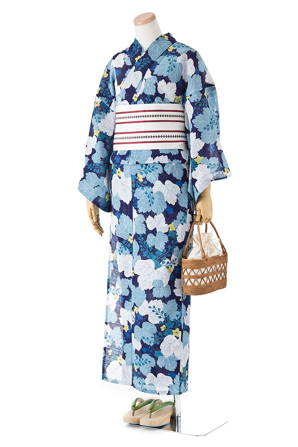 レディスゆかた/桐の葉/綿絽 （7599622521007）– 撫松庵公式通販サイト 