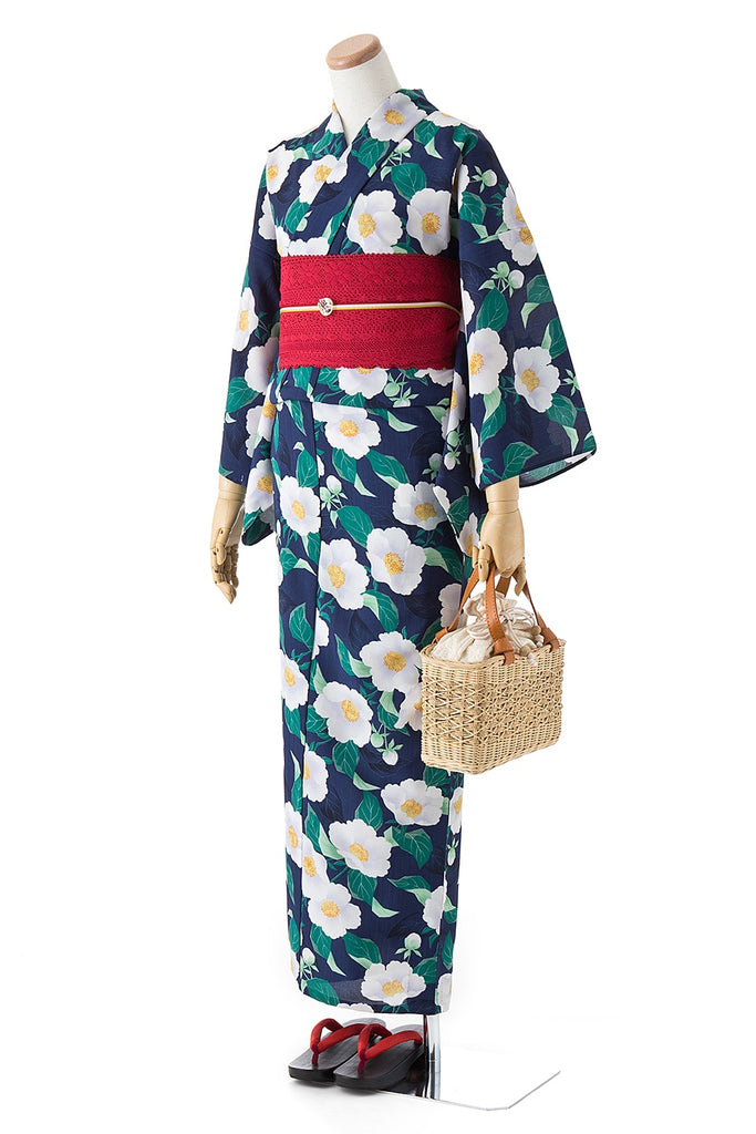 小紋風浴衣【夏椿】撫松庵　美品 レディスゆかた/夏椿 – 撫松庵公式通販サイト